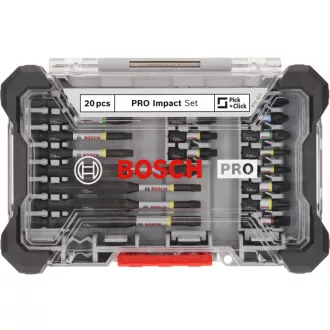   BOSCH PRO Set de capete de șurubelnită cu impact 20 de piese 1/4" Hex