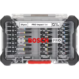   BOSCH PRO Set capete de șurubelniță Impact, 24 piese, 1/4" Hex