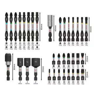   BOSCH PRO Set capete de șurubelniță impact 35 buc 1/4" Hex