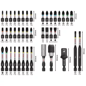BOSCH PRO Set varfuri de impact 41 piese 1/4" Hex