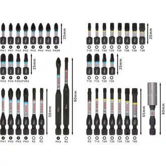 BOSCH PRO Set de vârfuri de impact 44 piese 1/4" Hex