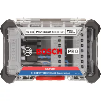   BOSCH PRO Set de vârfuri de impact și burghie universale, 40 de piese, 1/4" Hex