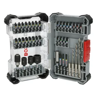   Set de vârfuri de impact și coadă de burghiu pentru lemn BOSCH PRO cu 40 de piese 1/4" Hex