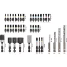 Set de vârfuri de impact și coadă de burghiu pentru lemn BOSCH PRO cu 40 de piese 1/4" Hex