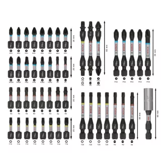 BOSCH PRO Set de vârfuri de impact 48 piese 1/4" Hex