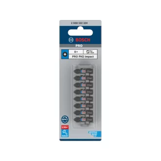 BOSCH PRO Capete de biți PH2 x 8 buc / 25 mm Pick & Click
