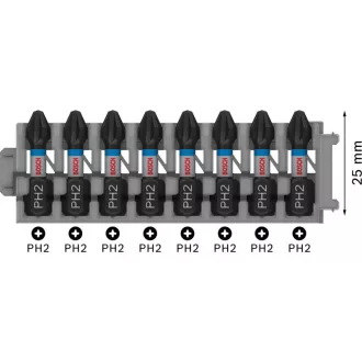 BOSCH PRO Capete de biți PH2 x 8 buc / 25 mm Pick & Click