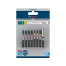 BOSCH PRO Set de vârfuri pentru șurubelniță 8 buc. 50 mm + suport (PH2 x 2, PZ2 x 2, T20, T25, T30) Pick & Click