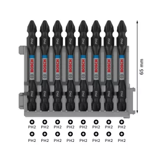   BOSCH PRO Set de vârfuri de bit, 7 buc, 50 mm + suport (PH2, PZ2, T15, T20, T25, T30) Pick & Click