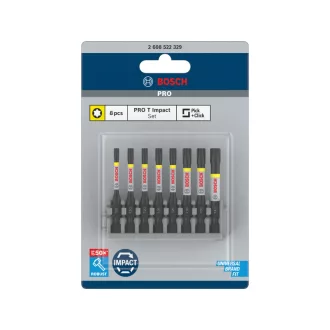   BOSCH PRO Set capete de bit 8 piese 55 mm (T15, T20 x 2, T25 x 2, T30 x 2, T40) Pick & Click