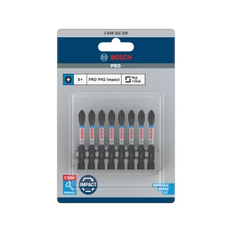 BOSCH PRO Varf de bit PH2 x 8buc / 55 mm Pick & Click