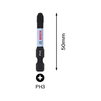 Vârf de vârf BOSCH PH3 x 50 mm 1/4" Impact Control