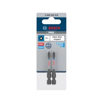 BOSCH PRO Vârf de bit impact PH1 x 55 mm 1/4" (2 buc)