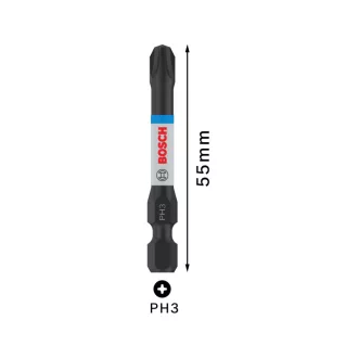 BOSCH PRO Impact vârf de bit PH3 x 55 mm 1/4" (2 buc)