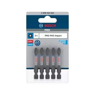 BOSCH PRO Punte de impact PH2 x 55 mm 1/4" Hex (5 buc)