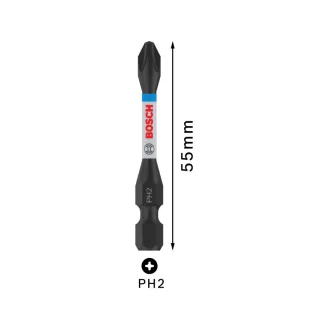 BOSCH PRO Punte de impact PH2 x 55 mm 1/4" Hex (5 buc)