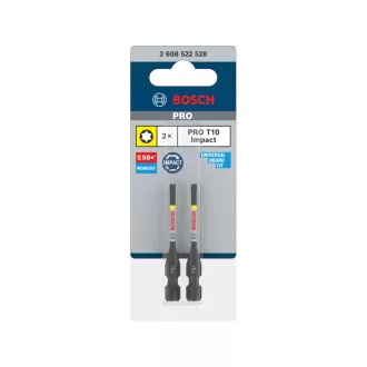   BOSCH PRO Vârf de șurubelniță cu impact T10 x 55 mm 1/4" (2 buc)