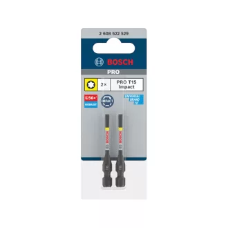   BOSCH PRO Impact vârf de șurubelniță T15 x 55 mm 1/4" (2 buc)