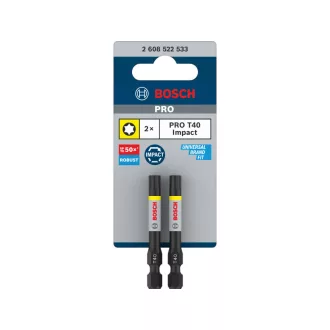 BOSCH PRO Capete bit de impact T40 x 55 mm 1/4" (2 buc)