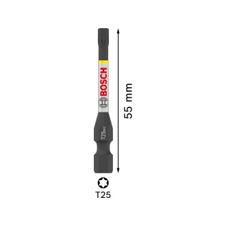   BOSCH Vârf dublu de impact PRO T25 x 55 mm în cutie Tic Tac 1/4" Hex (15 buc)