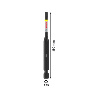 BOSCH PRO Capăt bit de impact T25 x 90 mm 1/4" Hex