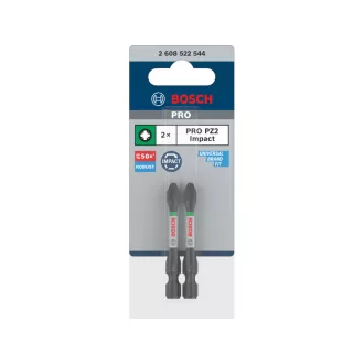   BOSCH PRO Vârf de șurubelnită de impact PZ2 x 55 mm 1/4" (2 buc)