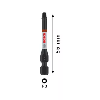   BOSCH PRO Vârf de șurubelnic cu impact R3 x 55 mm 1/4" Hex Robertson (set de 2 bucăți)