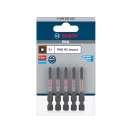 BOSCH PRO Vârf de șurubelnic cu impact R2 x 55 mm 1/4" Hex Robertson (set de 5 bucăți)