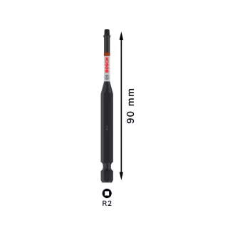   BOSCH PRO Cap de șurubelniță cu impact R2 x 90 mm 1/4" Hex Robertson