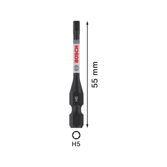   BOSCH PRO Vârf de șurubelniță de impact H5 x 55 mm 1/4" Hex (2 buc)
