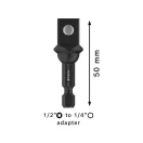 BOSCH PRO Adaptor cu clichet 50mm 1/4" Hex -> 1/2" pătrat