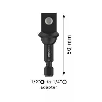   BOSCH PRO Adaptor cu clichet 50mm 1/4" Hex -> 1/2" pătrat
