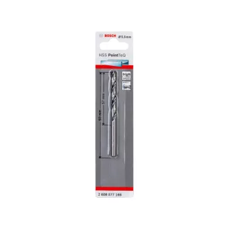 BOSCH Burghiu spiralat 5,5 x 93/57 mm HSS DIN 338 PointTeQ