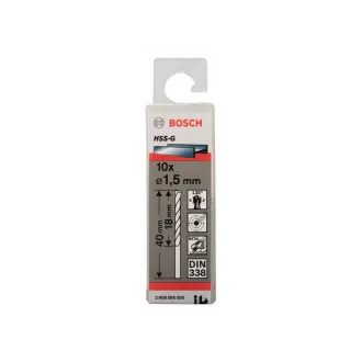   Burghie elicoidale BOSCH 1,5 x 40/18 mm 135° HSS-G DIN 338 (10 buc)
