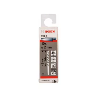   BOSCH Burghiu elicoidal 2,0 x 49/24 mm 135° HSS-G DIN 338 (10 buc)