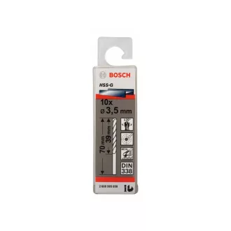   BOSCH Burghiu în spirală 3,5 x 70/39 mm 135° HSS-G DIN 338 (10 bucăți)