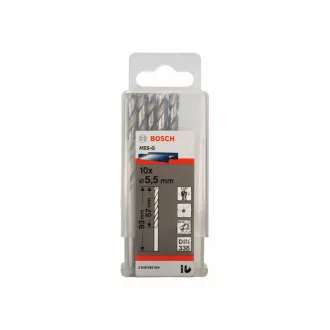  BOSCH Burghiu spiralat 5,5 x 93/57 mm 135° HSS-G DIN 338 (10 buc)