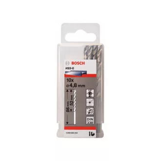   BOSCH Burghiu spiru 4,8 x 86/52 mm 135° HSS-G DIN 338 (10 bucăți)