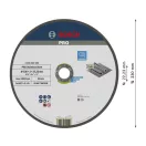 BOSCH PRO Disc de tăiere inox 230 x 2,0 x 22,2 mm AS 46 T INOX BF (oSa)