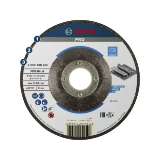   BOSCH PRO Disc de curățire pentru metal de 125 x 6,0 x 22,2 mm A 30 T BF (oSa)