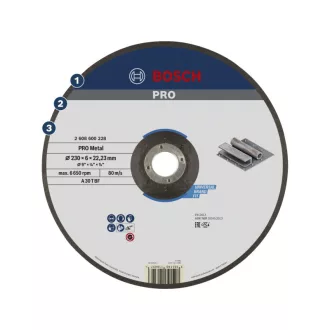   BOSCH PRO Disc de curățare pentru metal 230 x 6,0 x 22,2 mm A 30 T BF (oSa)