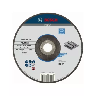   BOSCH PRO Disc de curățare pentru metal 180 x 6,0 x 22,2 mm A 30 T BF (oSa)