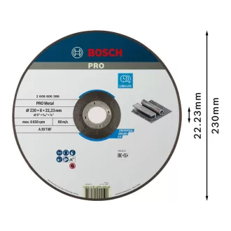   BOSCH PRO Disc de curățare pentru metal 230 x 8,0 x 22,2 mm A 30 T BF (oSa)