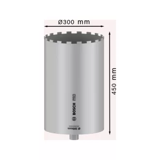   BOSCH Coroană diamantată umedă 300 x 450 mm Standard pentru beton 1 1/4" UNC