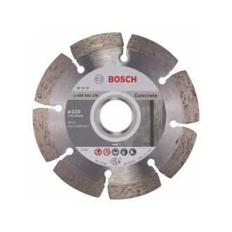   BOSCH Disc de tăiere diamantat 115 x 1,6 x 10 x 22,2 mm segmentat Standard for Concrete