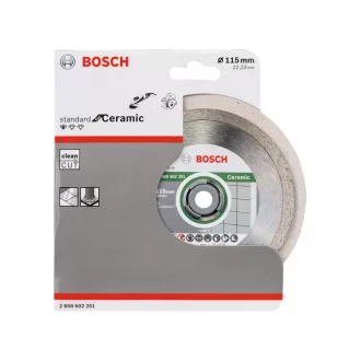   BOSCH Disc diamantat de tăiere 115 x 1,6 x 7,0 x 22,2 mm continuu Standard pentru ceramică