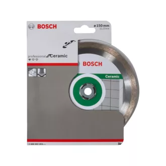   Disc diamantat de tăiere 150 x 1,6 x 7 x 22,2 mm continuu. Standard pentru ceramică