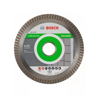   Disc de tăiere cu diamant BOSCH 125 x 1,4 x 7,0 x 22,2 mm turbo Cel mai bun pentru ceramică