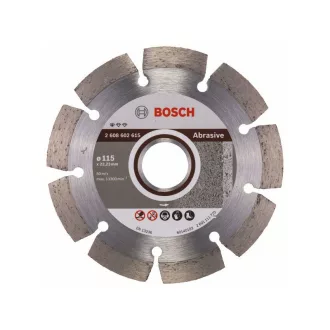  Disc de tăiat diamant BOSCH 115 x 1,6 x 10,0 x 22,2 mm segmentat Professional pentru abraziv