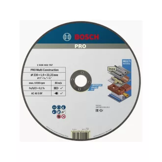   BOSCH PRO Disc de taiere Multi Material 230 x 1,9 x 22,2 mm AC 46 S BF (oSa)